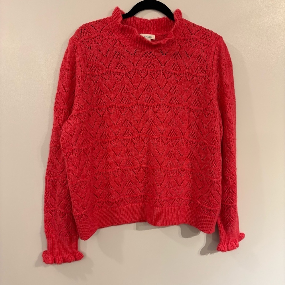Sundance knit sweater soft pink long sleeve